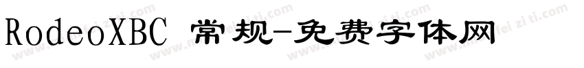 RodeoXBC 常规字体转换